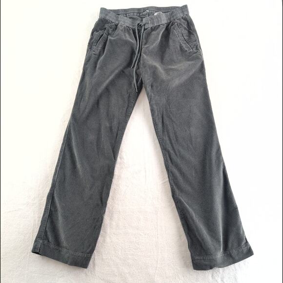 James Perse Wale WideLeg Soft Corduroy Concrete Pigment Pants Women's Large Grey - Picture 1 of 11